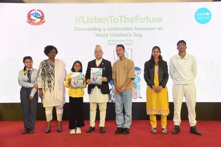 विश्व बाल दिवसका अवसरमा जलवायुसम्बन्धी क्रियाकलापको आव्हान